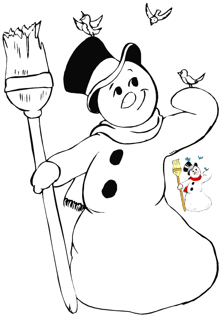 Bałwany kolorowanki